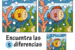 Find differences (fish and background)