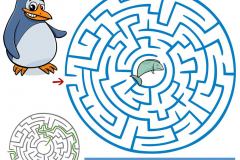 cartoon maze or labyrinth game