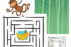 cartoon maze or labyrinth game