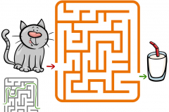 cartoon maze or labyrinth game