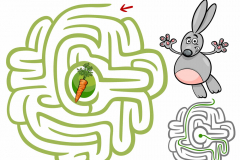 cartoon maze or labyrinth game