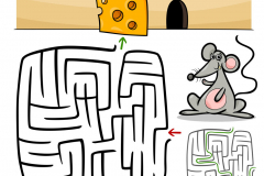 cartoon maze or labyrinth game