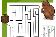 cartoon maze or labyrinth game